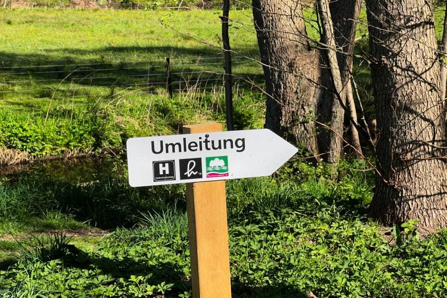Beschilderung Umleitung in Müden