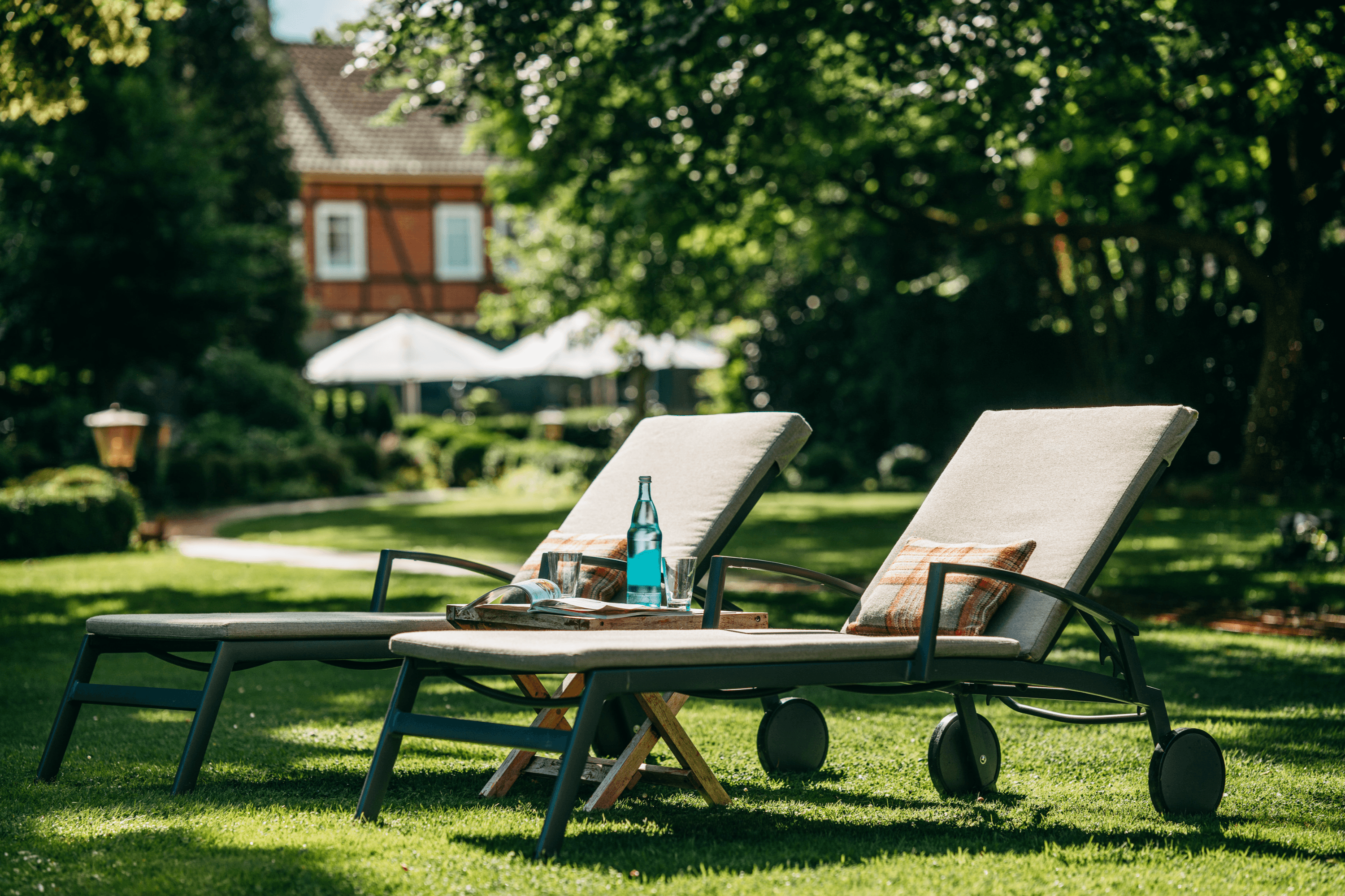 Großzügiger Garten Niemeyers Romantik Posthotel Müden Örtze