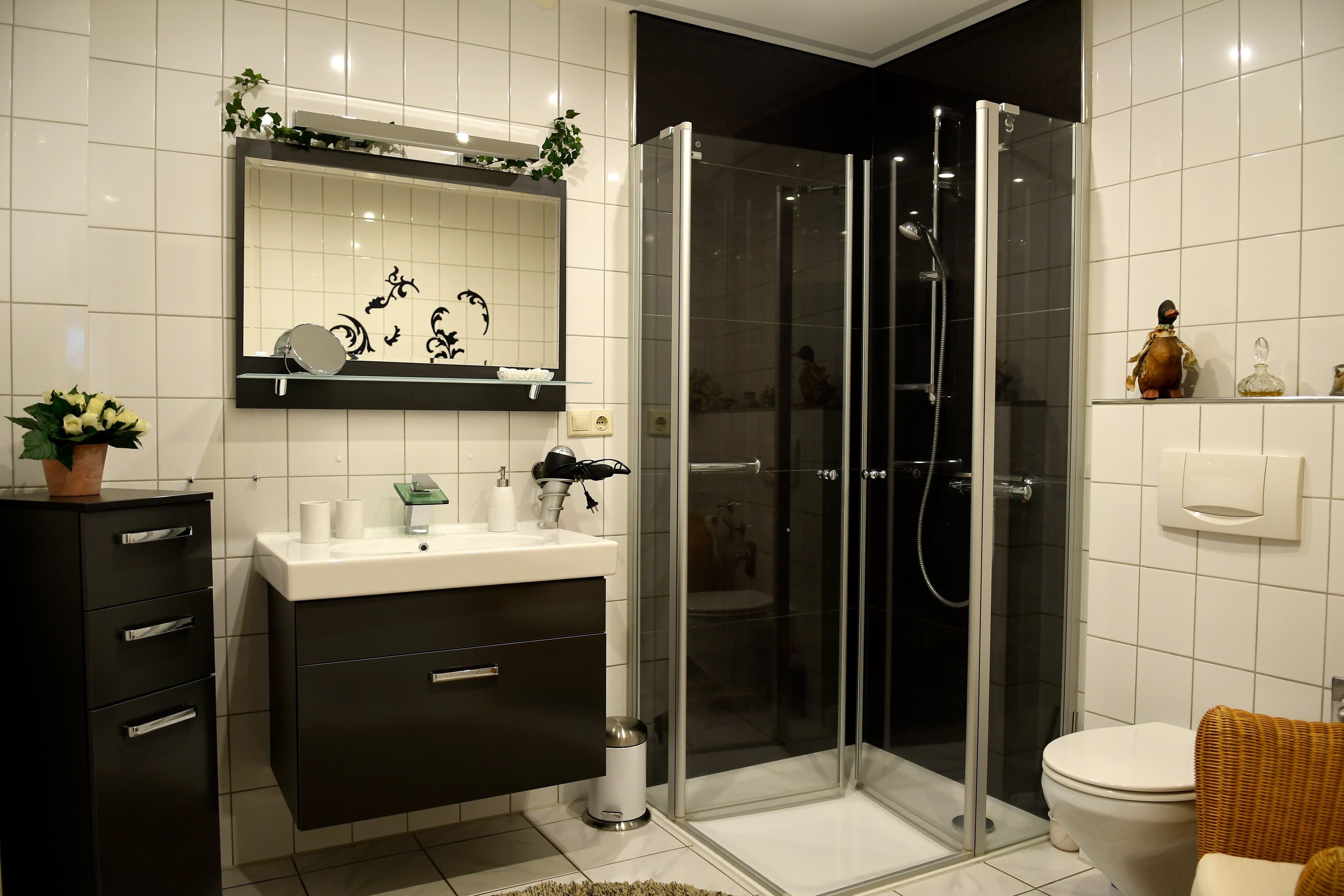 Badezimmer in der Ferienwohnung Garbers-Hof in Undeloh