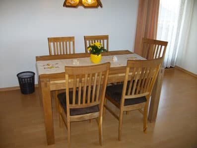 Essbereich in der Ferienwohnung Sorge in Bispingen