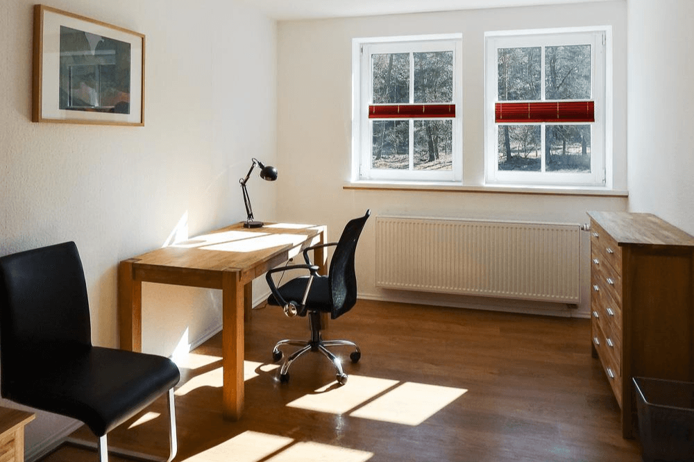 Schlafzimmer in der Ferienwohnung 5 auf dem Schröderhof Unterlüß