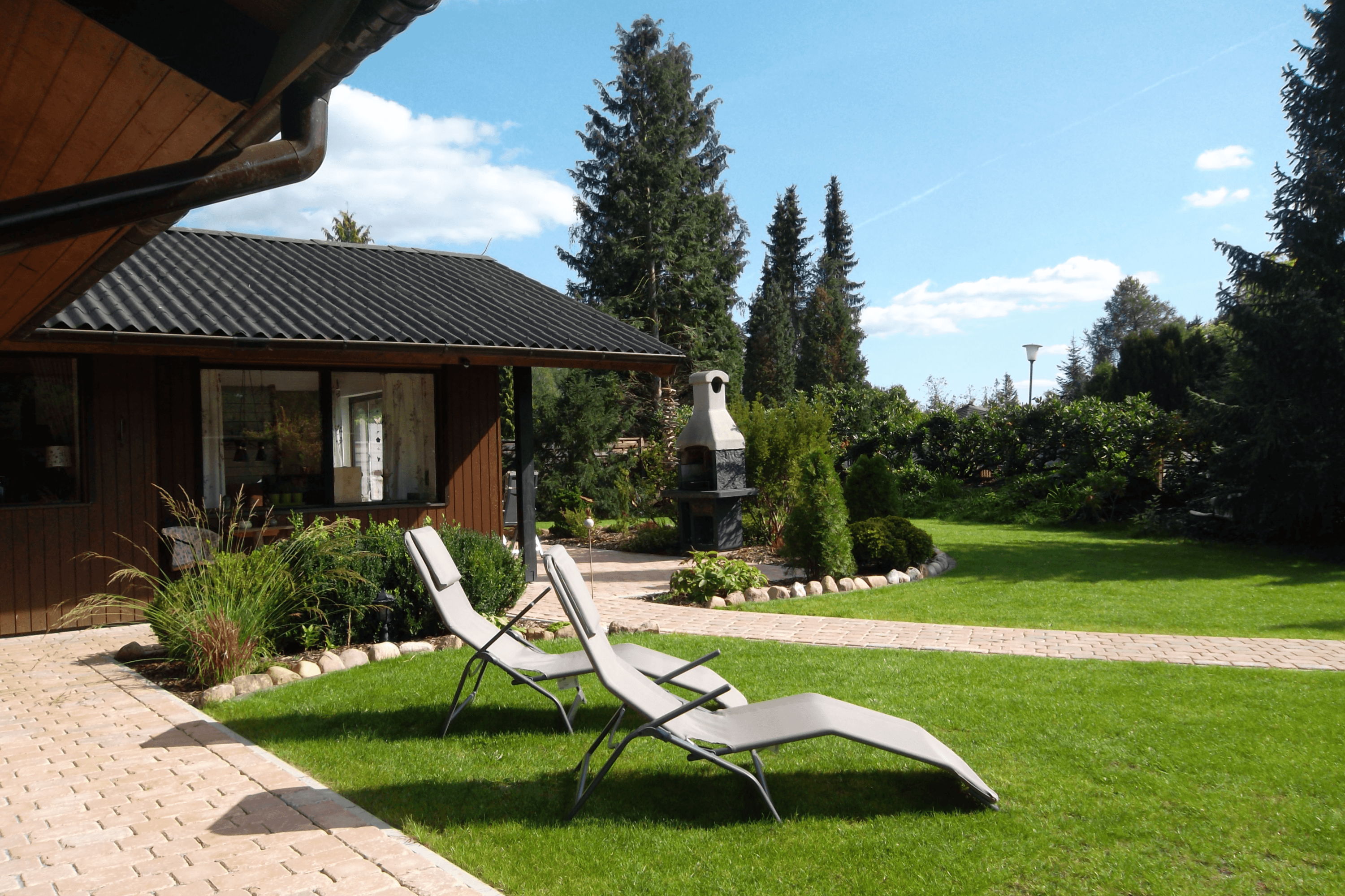 Terrasse am Ferienhaus Heimelig Müden Örtze