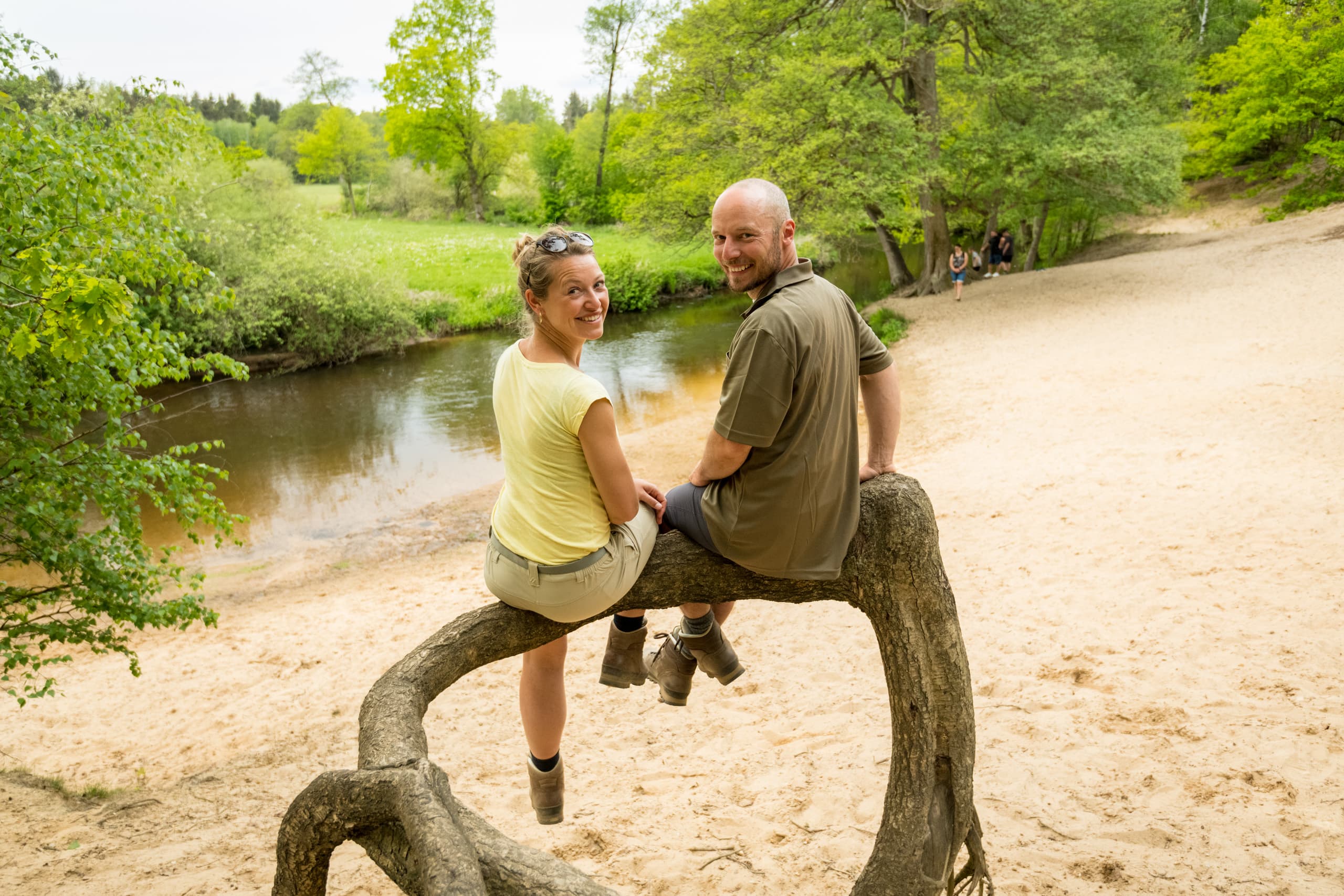 Pause an der Örtze auf dem Heidschnuckenweg