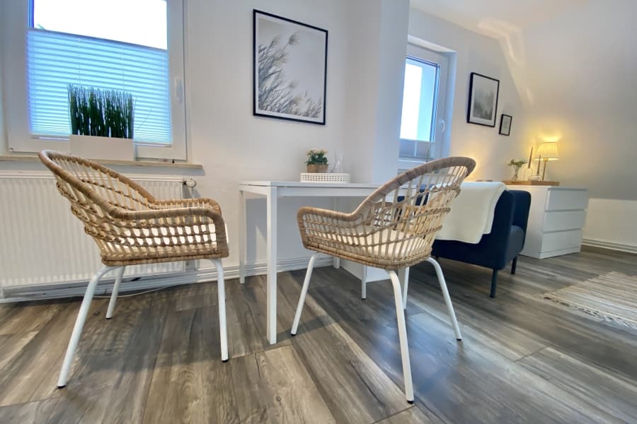 Esstisch in dem Appartement "Schnuckeliges Nest" in Müden